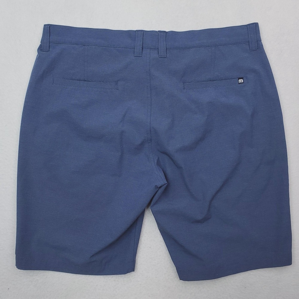 Travis Mathew Shorts Mens 36 Blue Chino Stretch Performance Golf Lightweight - Picture 2 of 10